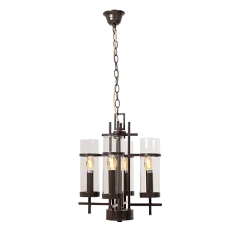 Chandelier Alberto Brown 4X40W Rd,  - Cashbuild
