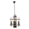 Chandelier Alberto Brown 4X40W Rd,  - Cashbuild