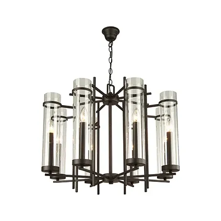 Chandelier Alberto Brown 8X40W Rd,  - Cashbuild