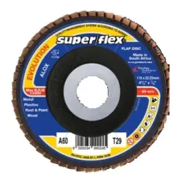 Flap Disc 60Grit Superflex Evo 115X22mm,  - Cashbuild