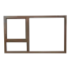 1500 X 900 Bronze Aluminium Window Frame, Clear Glass,  - Cashbuild