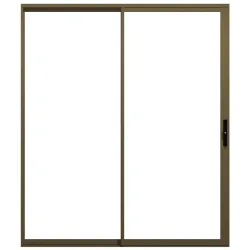 2400 X 2100 Bronze Clear Glass Aluminium Sliding Door Frame, Wheels, Handles,  - Cashbuild