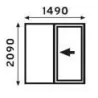 Sliding Door Aluminium Natural 1.5M,  - Cashbuild