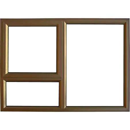 Window Frame Aluminium Pt129 Bronze Clear Left Hand,  - Cashbuild