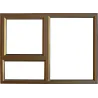 Window Frame Aluminium Pt129 Bronze Clear Left Hand,  - Cashbuild