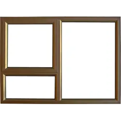 Window Frame Aluminium Pt159 Bronze Clear Left Hand,  - Cashbuild