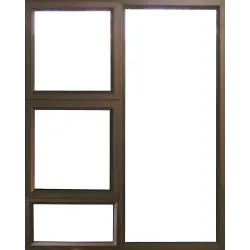 Window Frame Aluminium Ptt1515 Bronze Clear Left Hand,  - Cashbuild