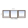 Window Frame Aluminium Ptt156 Left Hand 1.5Mx590mm Bronze,  - Cashbuild