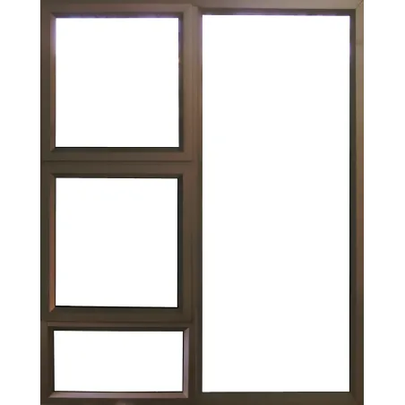 Window Frame Aluminium Ptt1818 Bronze Clear Left Hand,  - Cashbuild