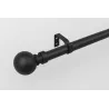 Curtain Rod & Ball Single 2.5m Matt Black