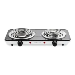 Hotplate Double Mellerware Blk Wht 2500W,  - Cashbuild