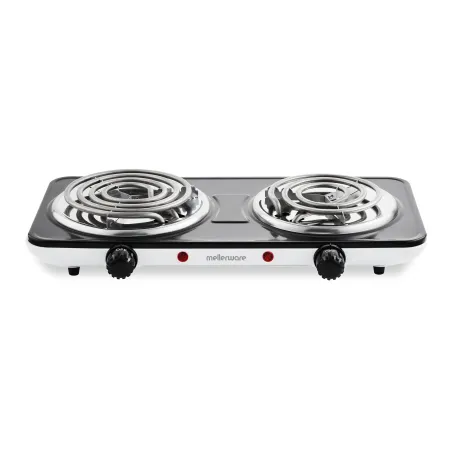 Hotplate Double Mellerware Blk Wht 2500W,  - Cashbuild