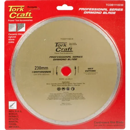 Diamond Blade 230 Cont Rim