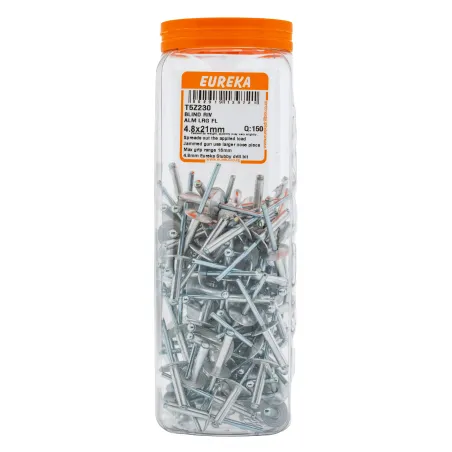 Eureka Blind Riv Alm Lrg Fl4.8X21mm Quantity:150, EUREKA - Cashbuild