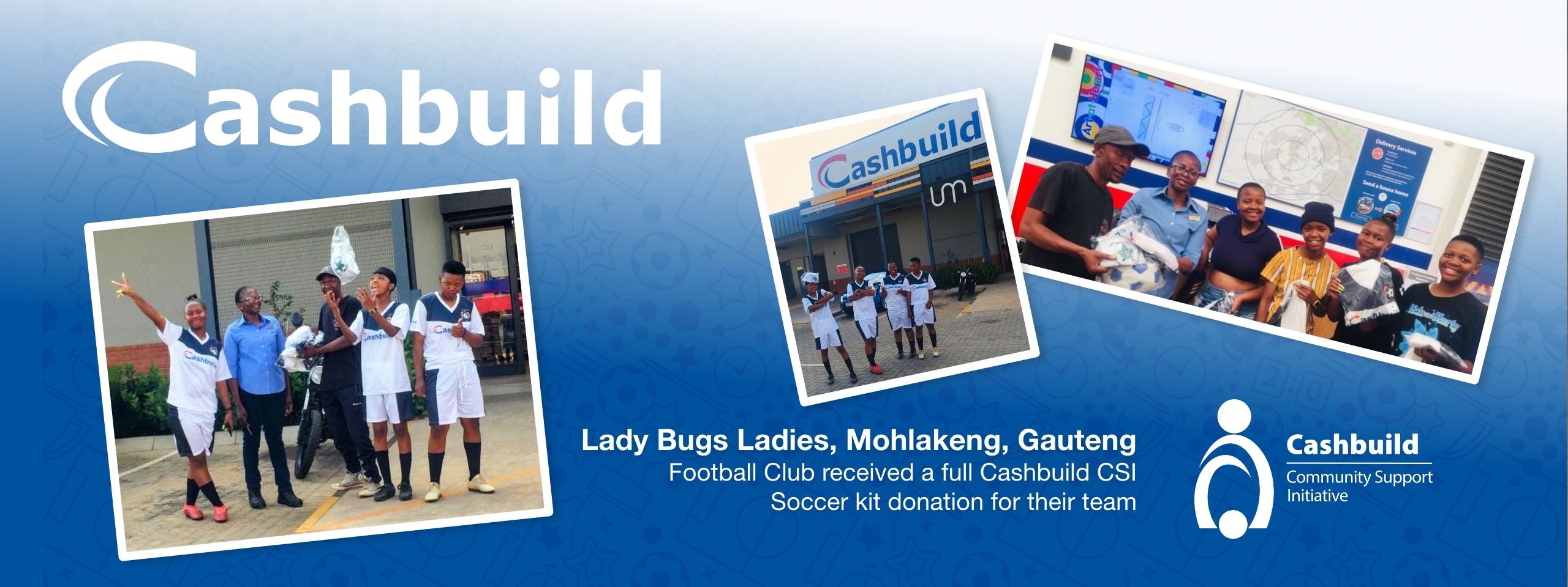 Ladies soccer team with Cashbuild